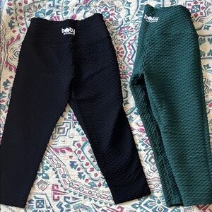 Booty by Brabants Black and Green Leggings